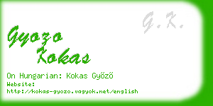 gyozo kokas business card